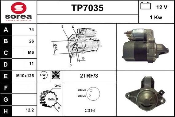 Sera TP7035 - Starteris ps1.lv