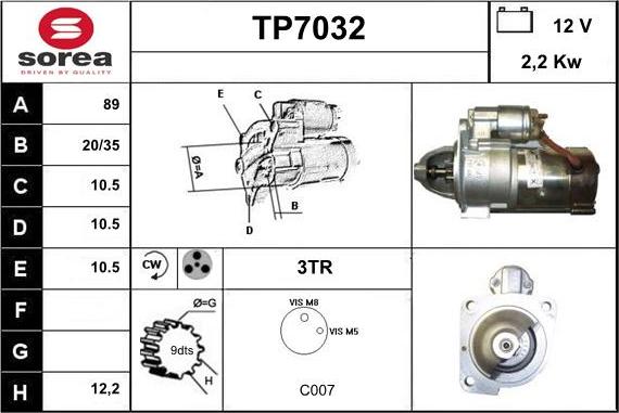 Sera TP7032 - Starteris ps1.lv