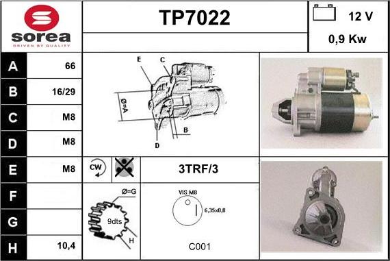 Sera TP7022 - Starteris ps1.lv