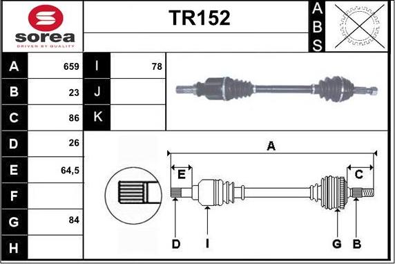 Sera TR152 - Piedziņas vārpsta ps1.lv