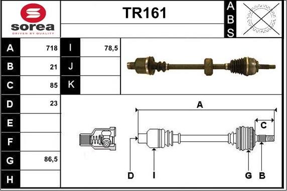 Sera TR161 - Piedziņas vārpsta ps1.lv