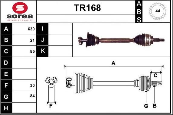 Sera TR168 - Piedziņas vārpsta ps1.lv