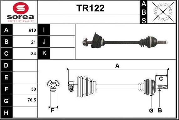 Sera TR122 - Piedziņas vārpsta ps1.lv