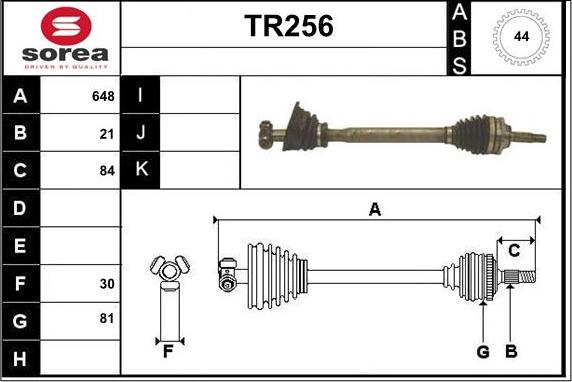 Sera TR256 - Piedziņas vārpsta ps1.lv