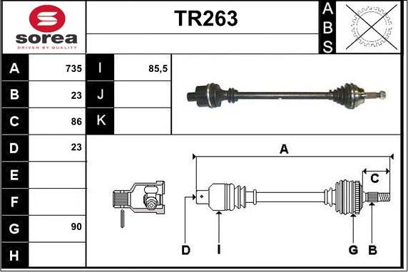 Sera TR263 - Piedziņas vārpsta ps1.lv