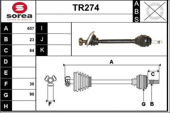 Sera TR274 - Piedziņas vārpsta ps1.lv