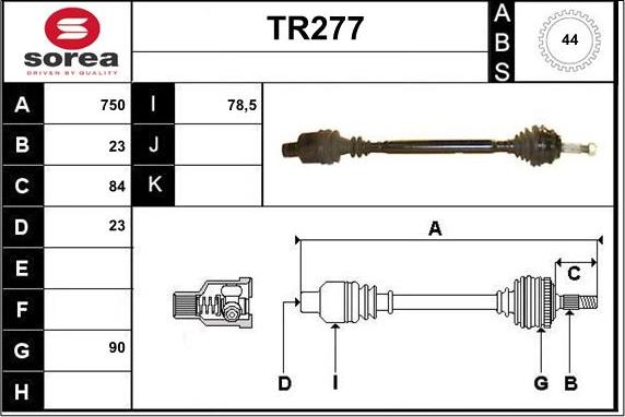 Sera TR277 - Piedziņas vārpsta ps1.lv