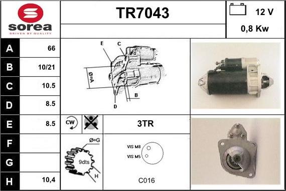 Sera TR7043 - Starteris ps1.lv