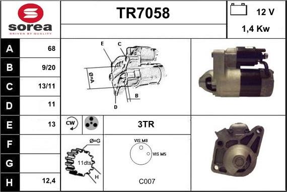 Sera TR7058 - Starteris ps1.lv