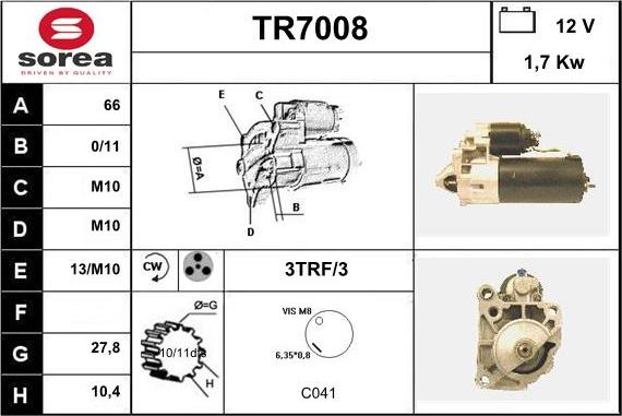 Sera TR7008 - Starteris ps1.lv