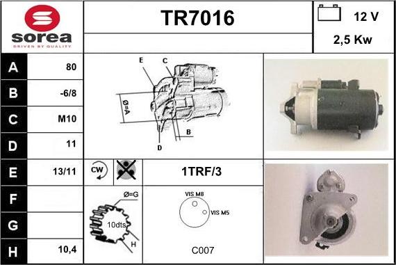 Sera TR7016 - Starteris ps1.lv