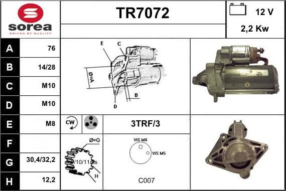 Sera TR7072 - Starteris ps1.lv