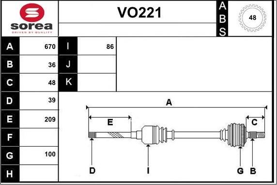 Sera VO221 - Piedziņas vārpsta ps1.lv