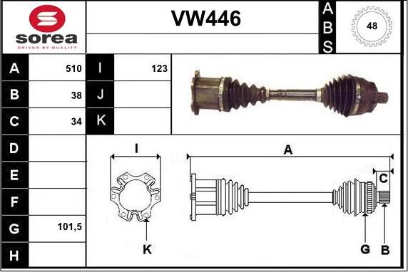 Sera VW446 - Atlokvārpsta, Diferenciālis ps1.lv