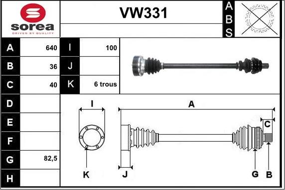 Sera VW331 - Piedziņas vārpsta ps1.lv