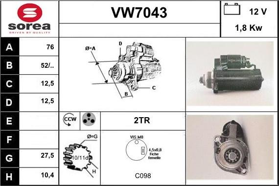 Sera VW7043 - Starteris ps1.lv