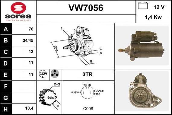 Sera VW7056 - Starteris ps1.lv