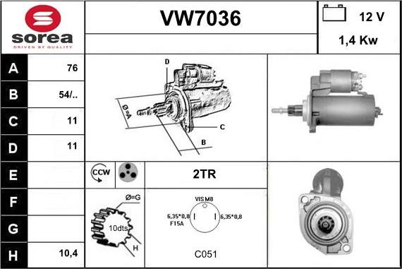 Sera VW7036 - Starteris ps1.lv