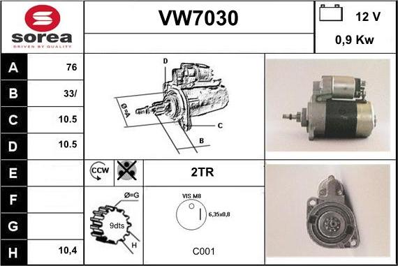 Sera VW7030 - Starteris ps1.lv