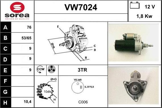 Sera VW7024 - Starteris ps1.lv