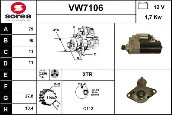 Sera VW7106 - Starteris ps1.lv