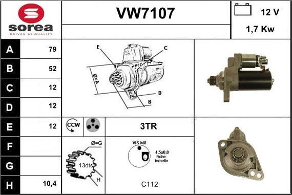 Sera VW7107 - Starteris ps1.lv