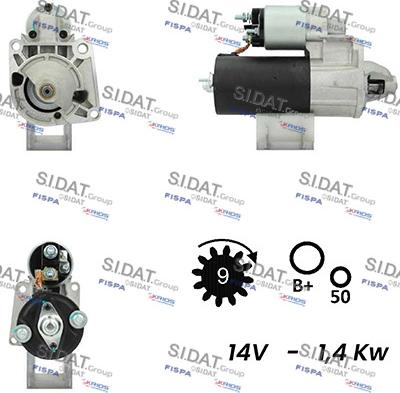 Sidat S12BH0400A2 - Starteris ps1.lv