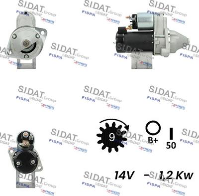 Sidat S12VA0506A2 - Starteris ps1.lv