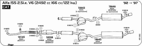 Sigam AR085 - Izplūdes gāzu sistēma ps1.lv