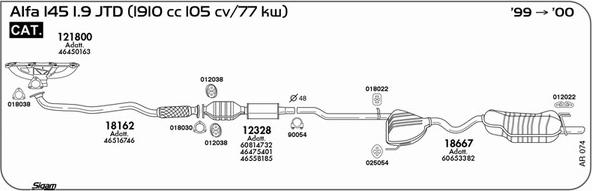 Sigam AR074 - Izplūdes gāzu sistēma ps1.lv