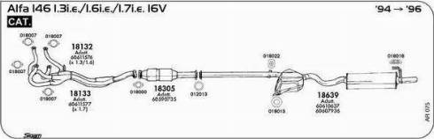 Sigam 018000 - Blīve, Izplūdes caurule ps1.lv