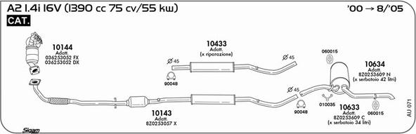 Sigam AR071 - Izplūdes gāzu sistēma ps1.lv