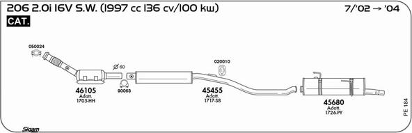 Sigam PE184 - Izplūdes gāzu sistēma ps1.lv