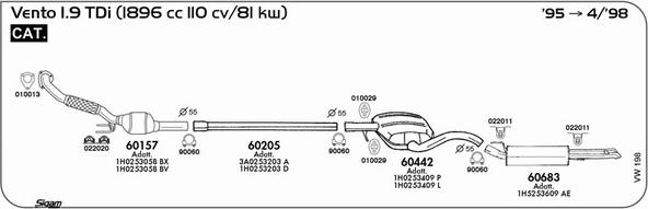 Sigam VW198 - Izplūdes gāzu sistēma ps1.lv