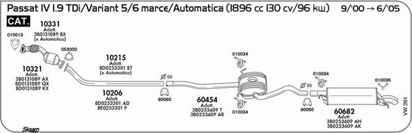 Sigam VW261 - Izplūdes gāzu sistēma ps1.lv