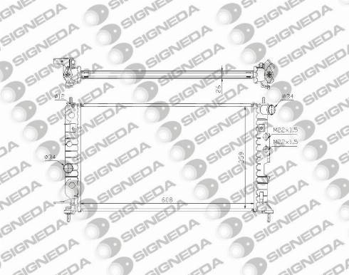 Signeda RA630121 - Radiators, Motora dzesēšanas sistēma ps1.lv