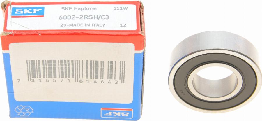 SKF 6002-2RSH/C3 - Gultnis ps1.lv