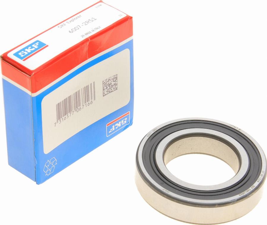 SKF 6007-2RS1 - Vidējais gultnis, Piedziņas vārpsta ps1.lv