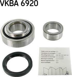 SKF VKBA 6920 - Riteņa rumbas gultņa komplekts ps1.lv