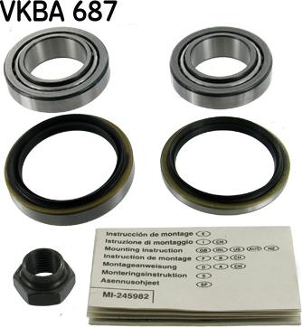 SKF VKBA 687 - Riteņa rumbas gultņa komplekts ps1.lv