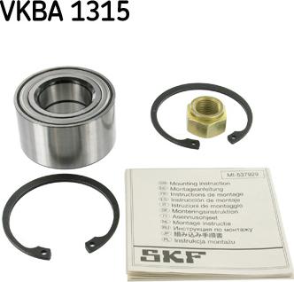 SKF VKBA 1315 - Riteņa rumbas gultņa komplekts ps1.lv