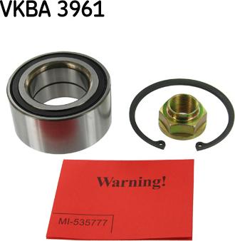 SKF VKBA 3961 - Riteņa rumbas gultņa komplekts ps1.lv