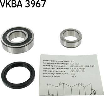 SKF VKBA 3967 - Riteņa rumbas gultņa komplekts ps1.lv