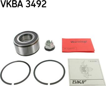 SKF VKBA 3492 - Riteņa rumbas gultņa komplekts ps1.lv