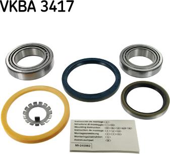 SKF VKBA 3417 - Riteņa rumbas gultņa komplekts ps1.lv