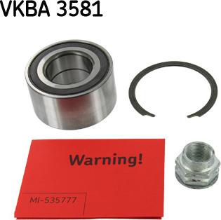 SKF VKBA 3581 - Riteņa rumbas gultņa komplekts ps1.lv