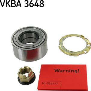 SKF VKBA 3648 - Riteņa rumbas gultņa komplekts ps1.lv