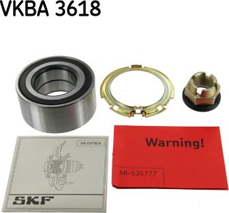 SKF VKBA 3618 - Riteņa rumbas gultņa komplekts ps1.lv