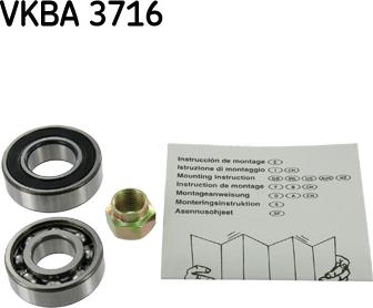 SKF VKBA 3716 - Riteņa rumbas gultņa komplekts ps1.lv