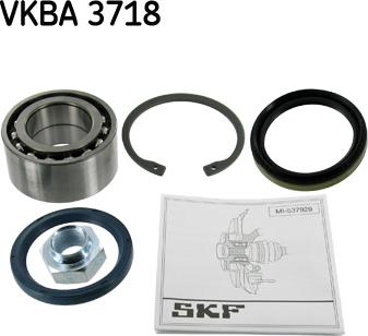 SKF VKBA 3718 - Riteņa rumbas gultņa komplekts ps1.lv